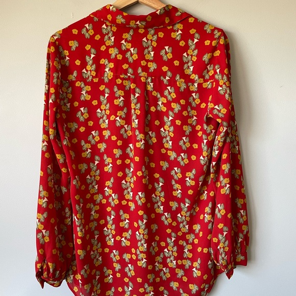 Cabi Belfry red floral top, size small - Picture 7 of 8